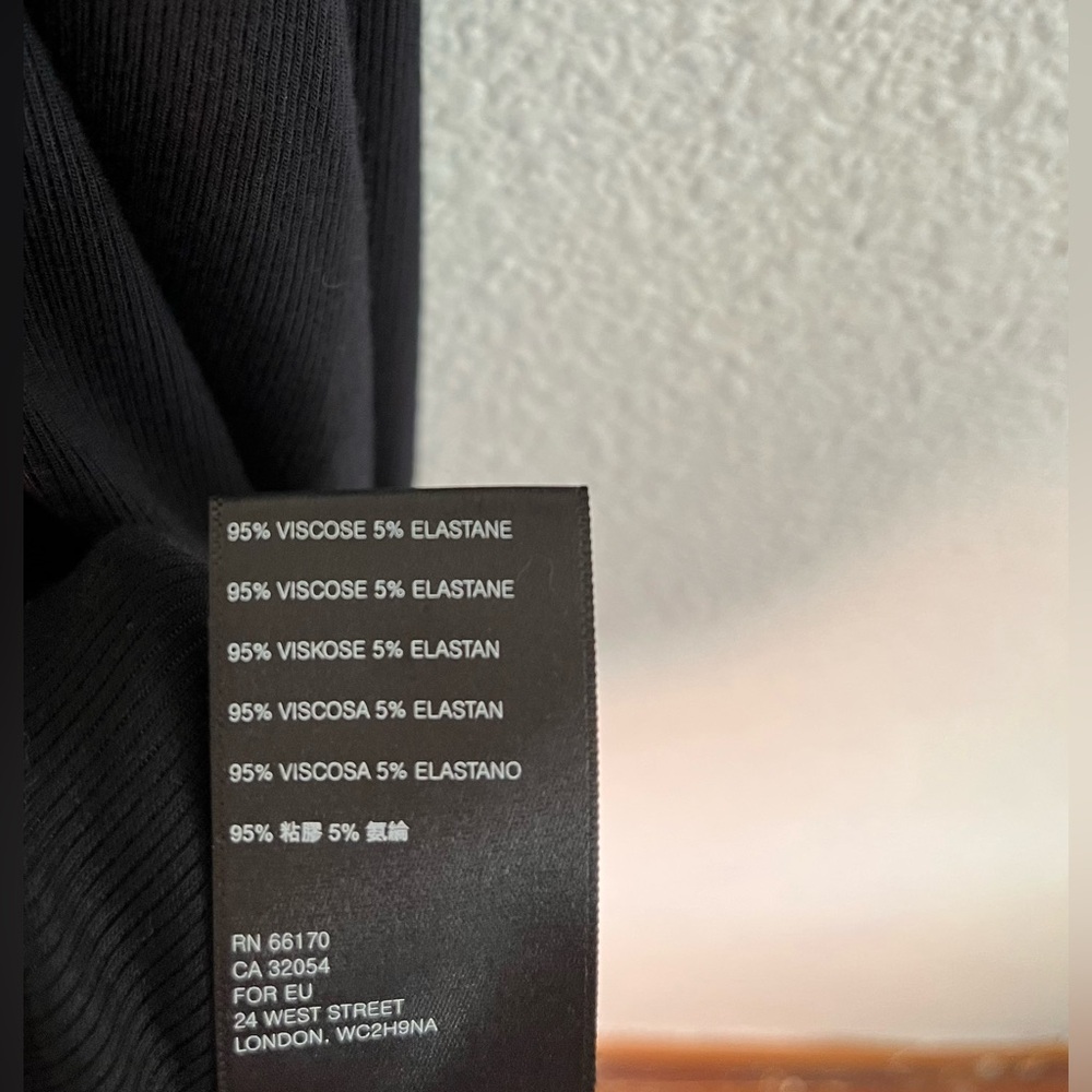 Free People Downtown Girl Black Cut Out Flowy Mock Turtleneck S - Picture 13 of 13
